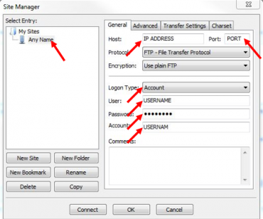 filezilla port number for ftp windows